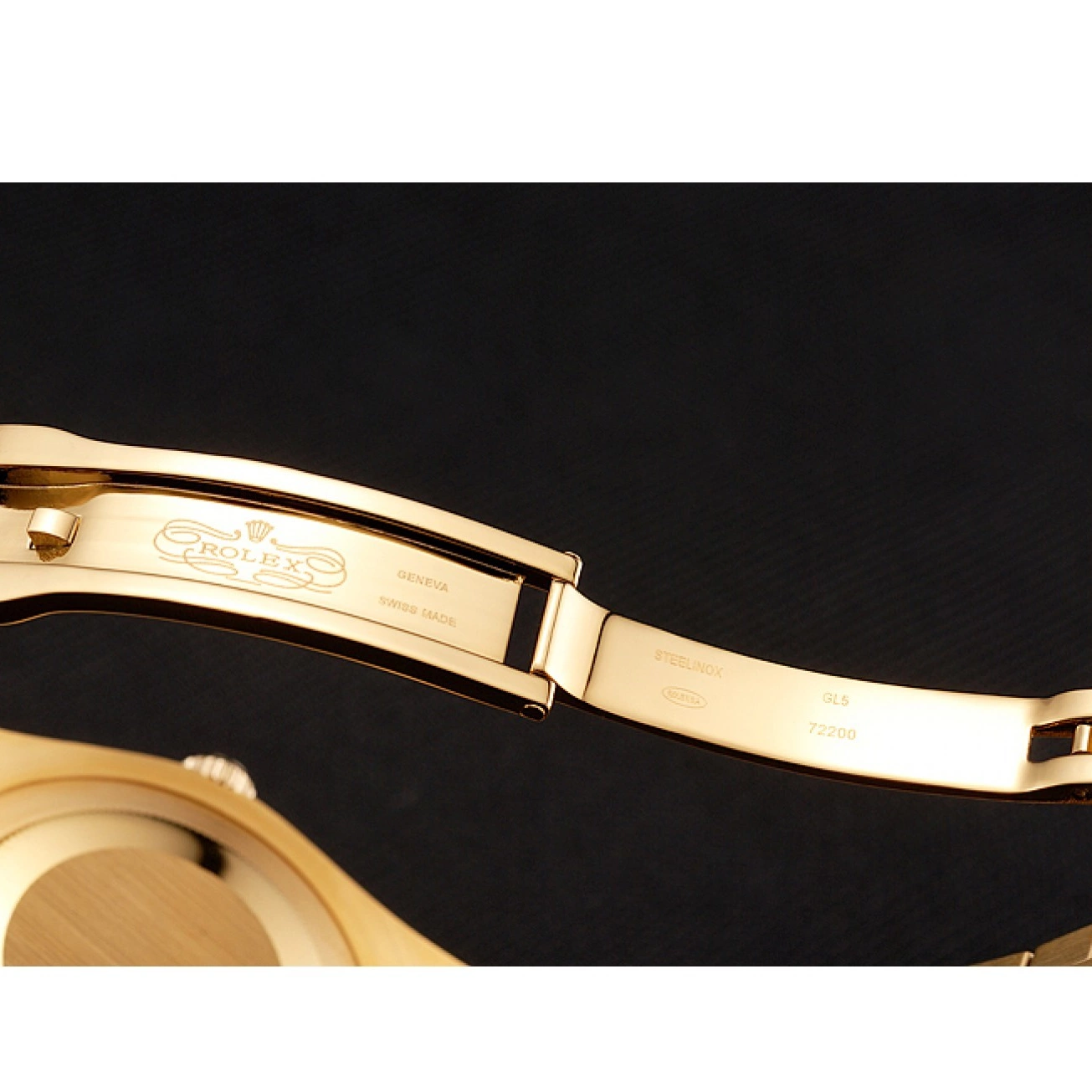 Good Copy Rolex Watches 1454101 Black Swiss Rolex Gold Diamonds Dial And Bracelet Rubies Day-Date 0803